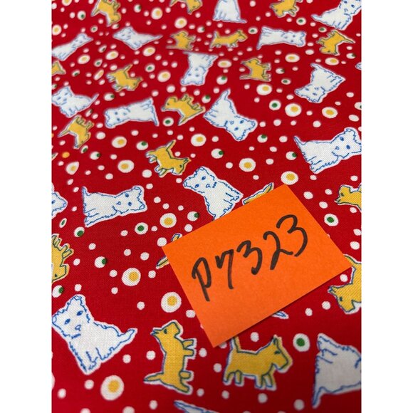 Penny Rose Toy Chest 2 Fabric 19x44" Red with Playful Cats & Polka Dot Pattern - Picture 6 of 6